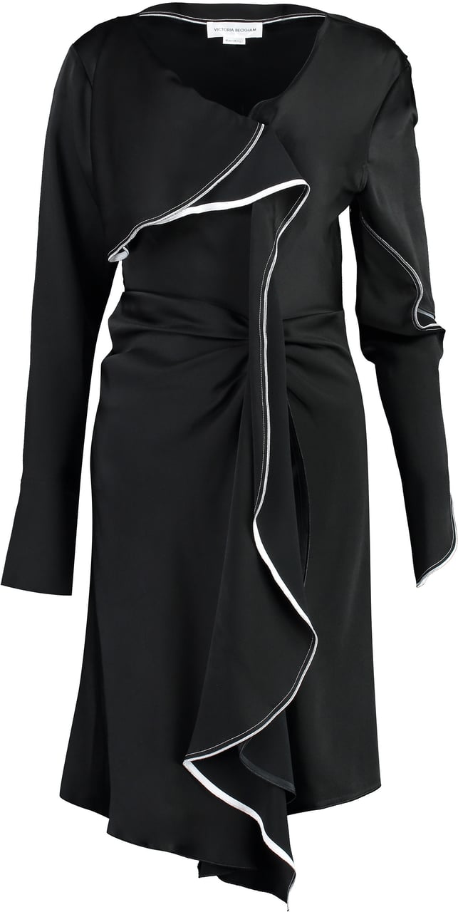 Victoria Beckham Viscose dress Zwart