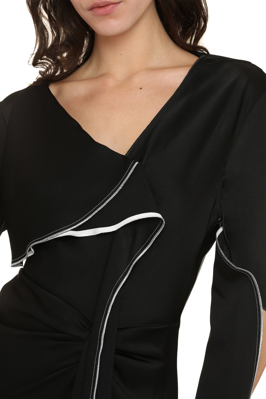 Victoria Beckham Viscose dress Zwart