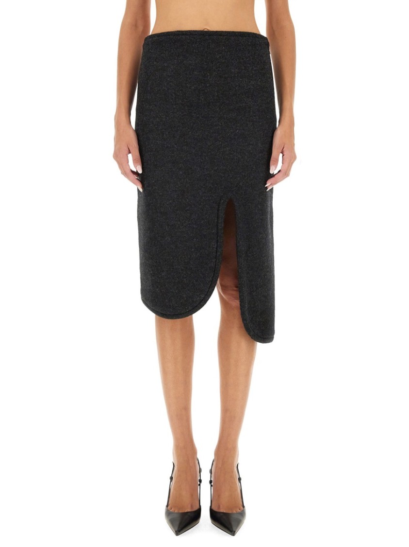 Victoria Beckham Padded Skirt With Tube Detail Grijs
