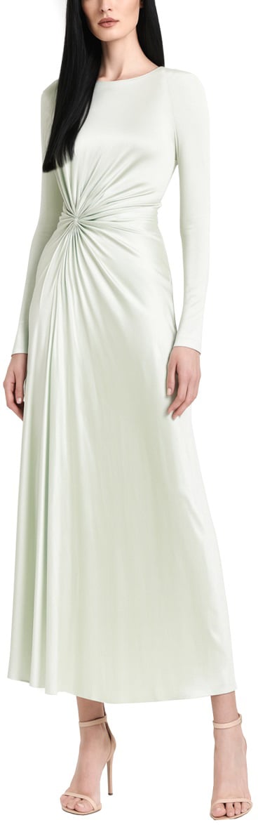 Victoria Beckham "TWIST WAIST" LONG DRESS Groen