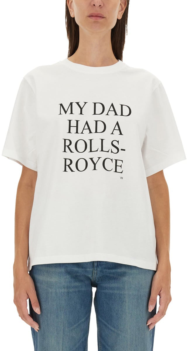 Victoria Beckham T-SHIRT WITH PRINT Wit