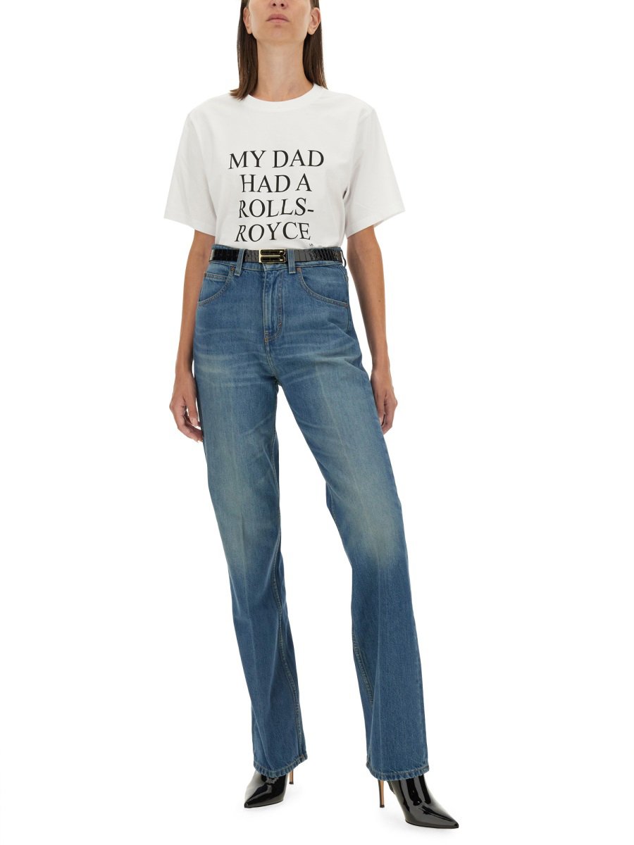 Victoria Beckham T-SHIRT WITH PRINT Wit