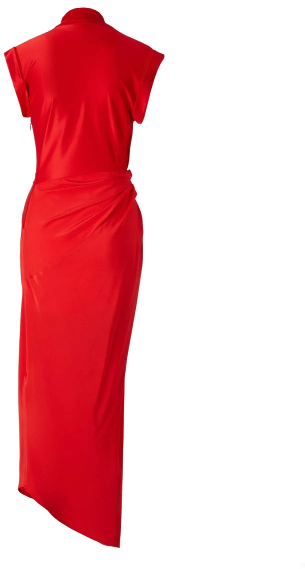 Victoria Beckham SILK LONG DRESS Rood