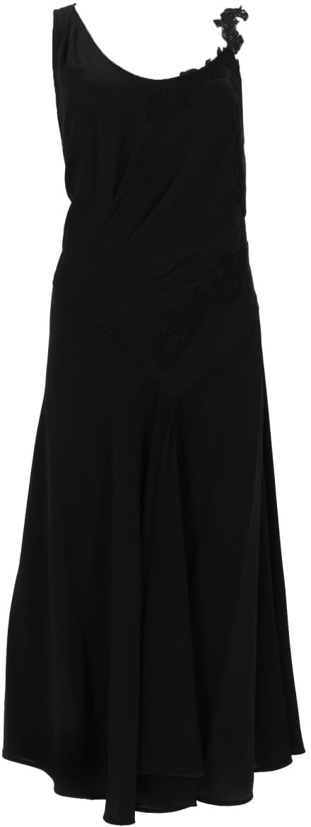Victoria Beckham ABITO CON INSERTI IN PIZZO Zwart