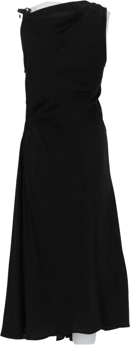 Victoria Beckham ABITO CON INSERTI IN PIZZO Zwart