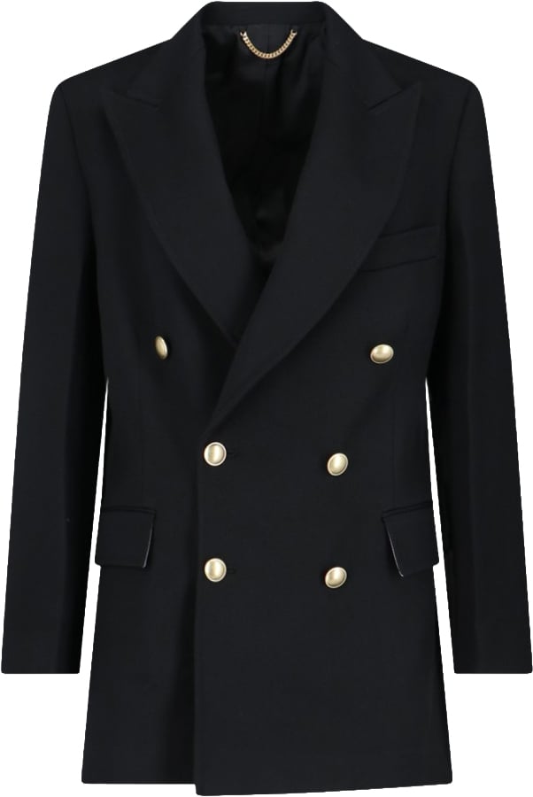 Victoria Beckham Double-Breasted Blazer – Black Zwart