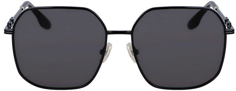 Victoria Beckham Black Metal Sunglasses Zwart