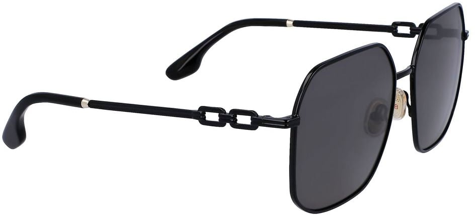 Victoria Beckham Black Metal Sunglasses Zwart