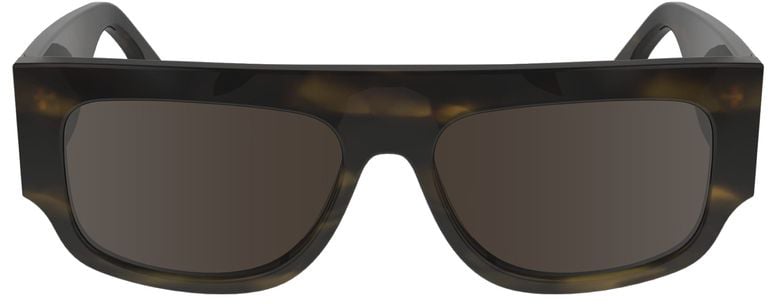 Victoria Beckham Brown Acetate Sunglasses Bruin