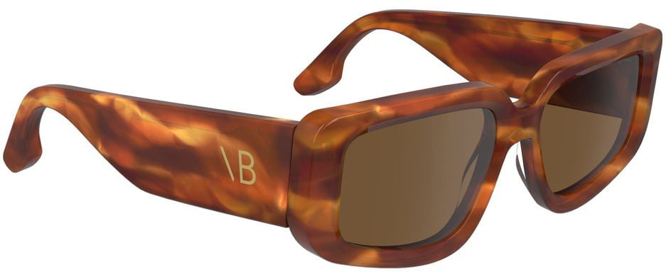 Victoria Beckham Brown Acetate Sunglasses Bruin