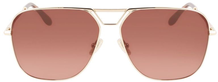 Victoria Beckham Gold Metal Sunglasses Goud