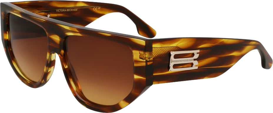 Victoria Beckham Brown Acetate Sunglasses Bruin
