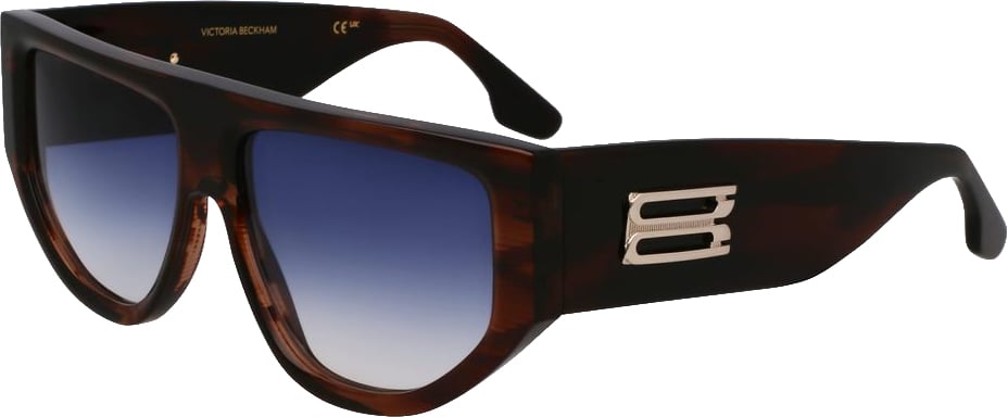 Victoria Beckham Brown Acetate Sunglasses Bruin