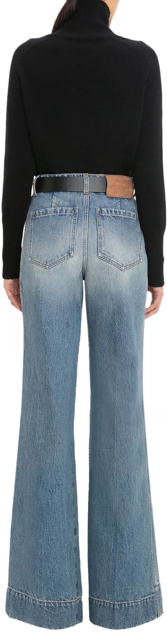 Victoria Beckham ALINA JEAN - REGULAR WORN BLUE WASH Blauw