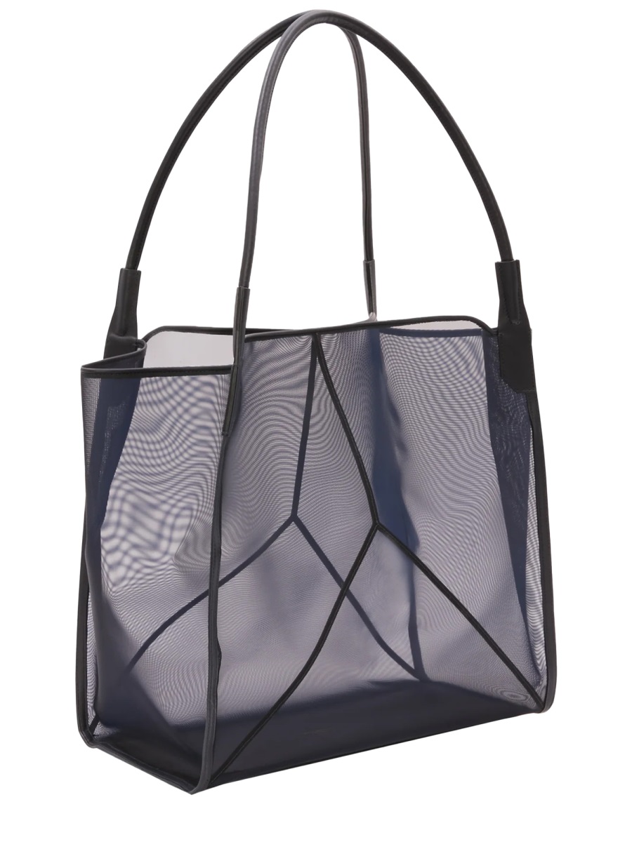Victoria Beckham Black Victoria Mesh Panel Polyamide Tote Bag Grijs