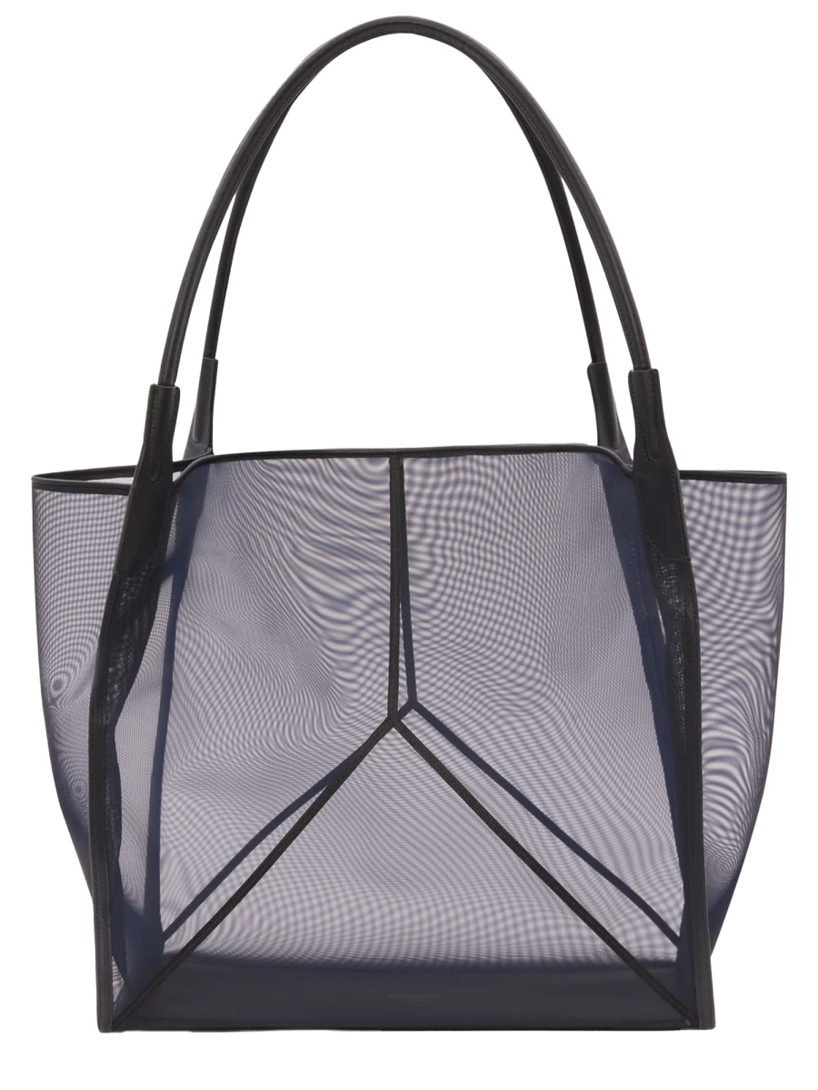 Victoria Beckham Black Victoria Mesh Panel Polyamide Tote Bag Grijs