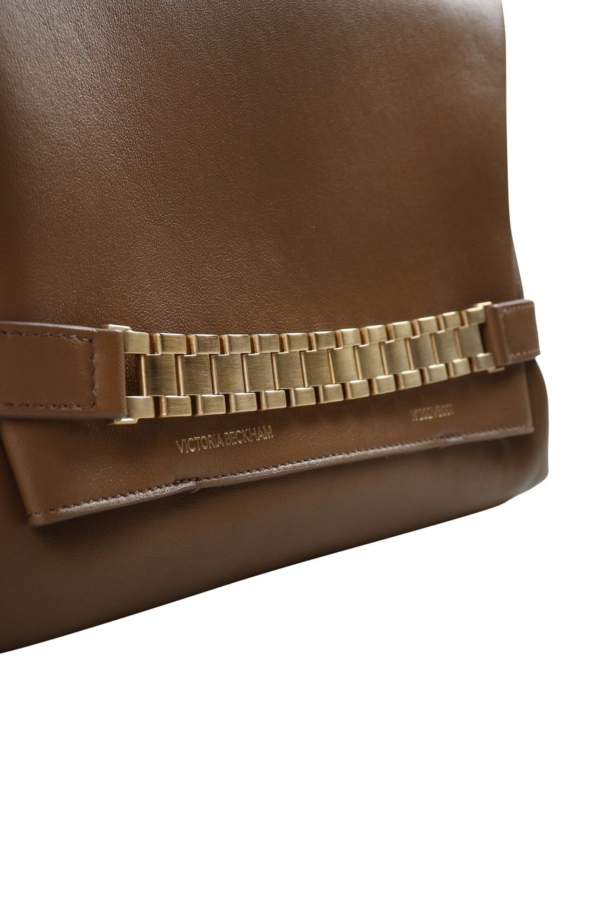 Victoria Beckham Chain Pouch Light Brown Bruin