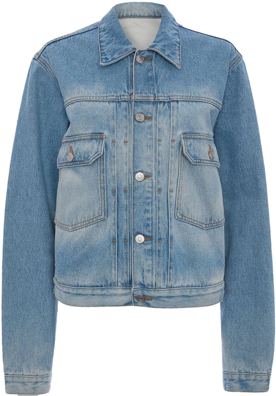 Victoria Beckham DENIM TRUCKER JACKET Heritage Blue Blauw