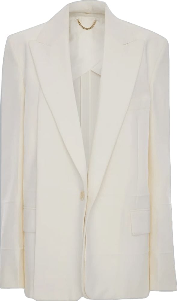 Victoria Beckham Detached Lapel Blazer Wit
