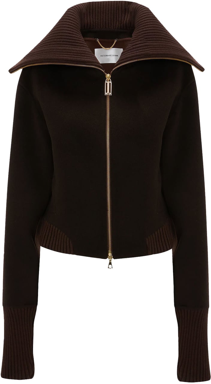 Victoria Beckham DOUBLE FACE BOMBER JACKET Bruin