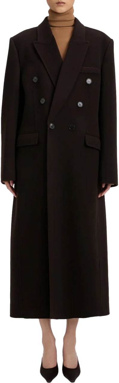 Victoria Beckham DOUBLE FACE OVERCOAT Bruin