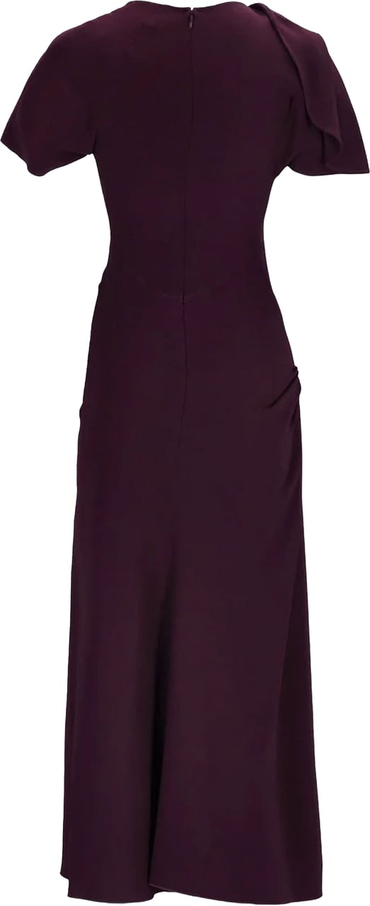 Victoria Beckham DRAPED CAP SLEEVE MAXI DRESS Rood