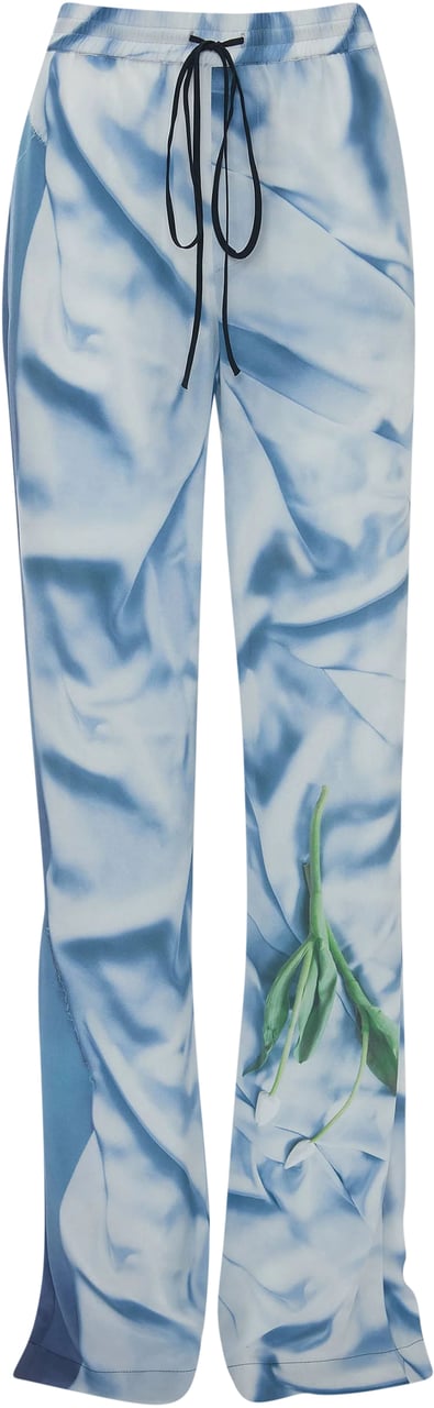 Victoria Beckham Pleat Detail Pyjama Light Blue Dessin Blauw