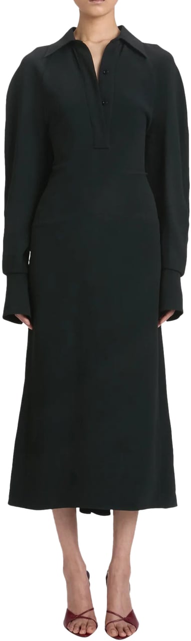 Victoria Beckham Polo Collar Black Zwart