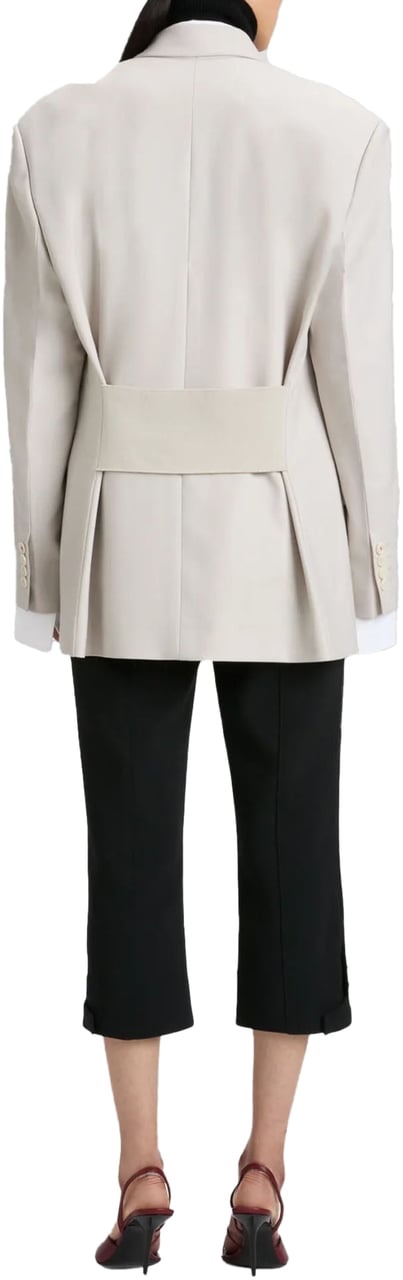 Victoria Beckham RELAXTE BLAZER MET DUBBELE RIJEN Wit