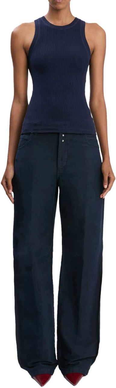 Victoria Beckham RIB TANK NAVY Blauw