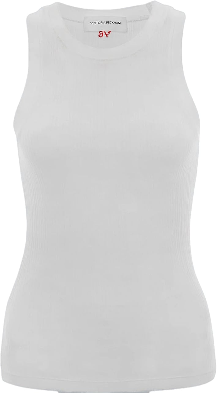 Victoria Beckham RIB TANK WHITE Wit
