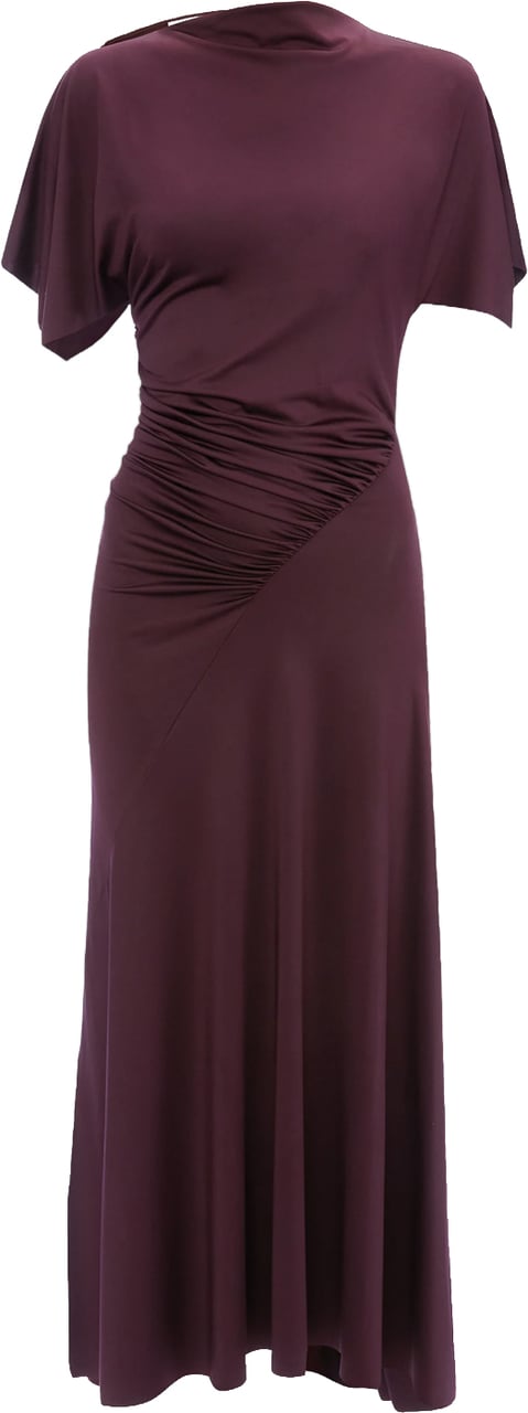Victoria Beckham CAP SLEEVE MAXI DRESS Paars