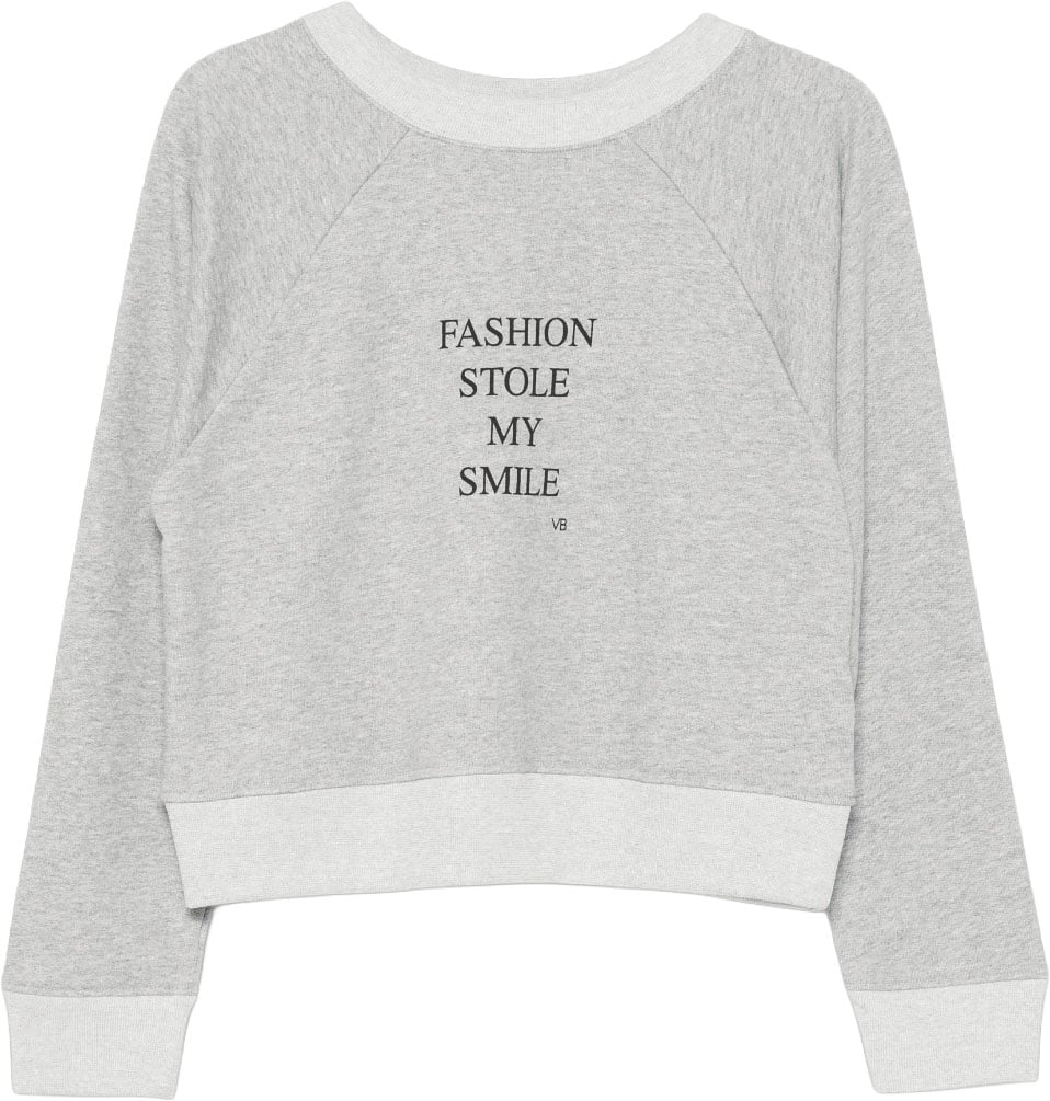 Victoria Beckham SLOGAN SWEATER Lichtgrijs