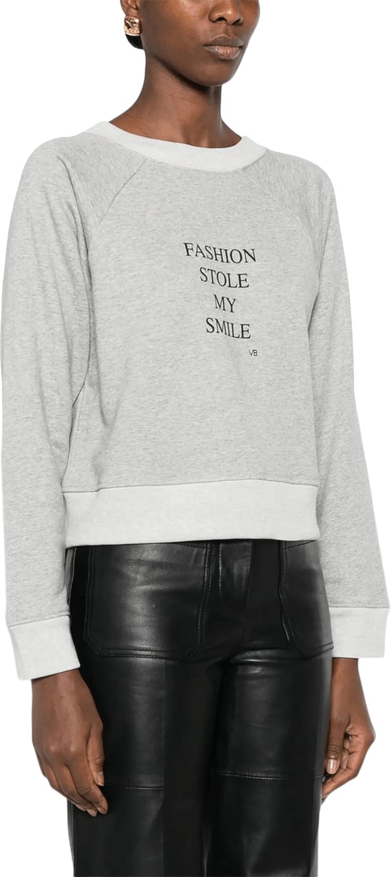 Victoria Beckham SLOGAN SWEATER Lichtgrijs