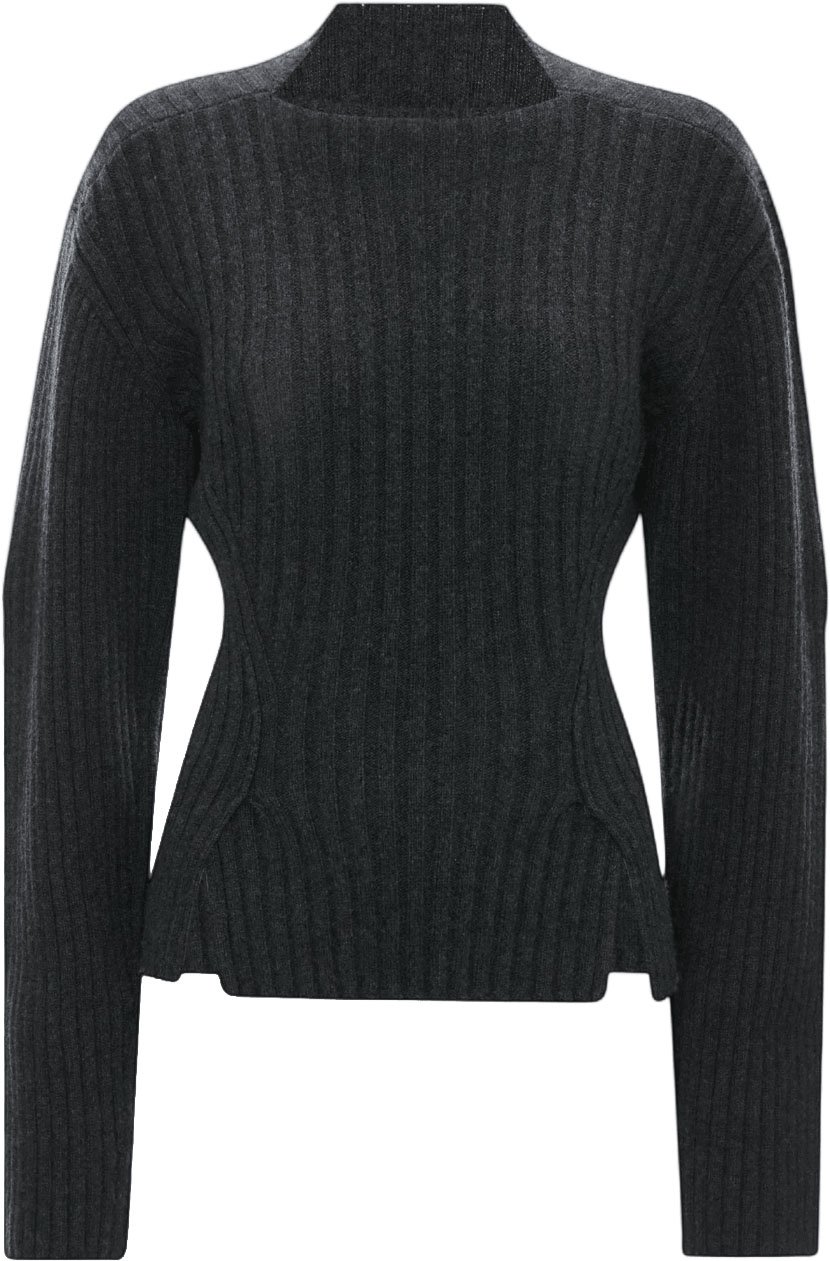 Victoria Beckham RIB JUMPER Donkergrijs