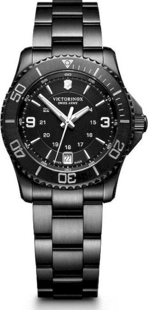Victorinox Victorinox Swiss Army 241799 Maverick Black Edition Dameshorloge 34mm Zwart