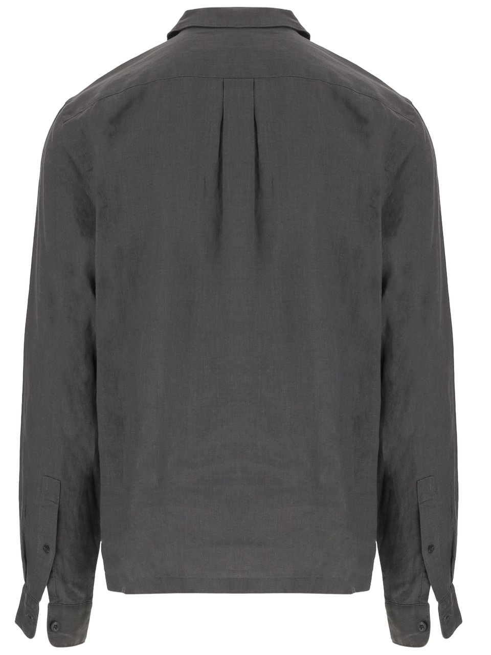 Vince Loose-Fit Gray Linen Shirt Grijs