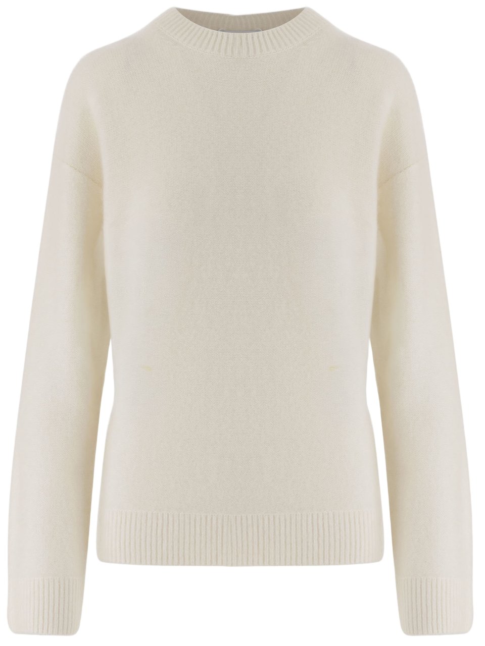 Vince Cashmere Sweater with Crew Neckline and Ribbed Cuffs Grijs
