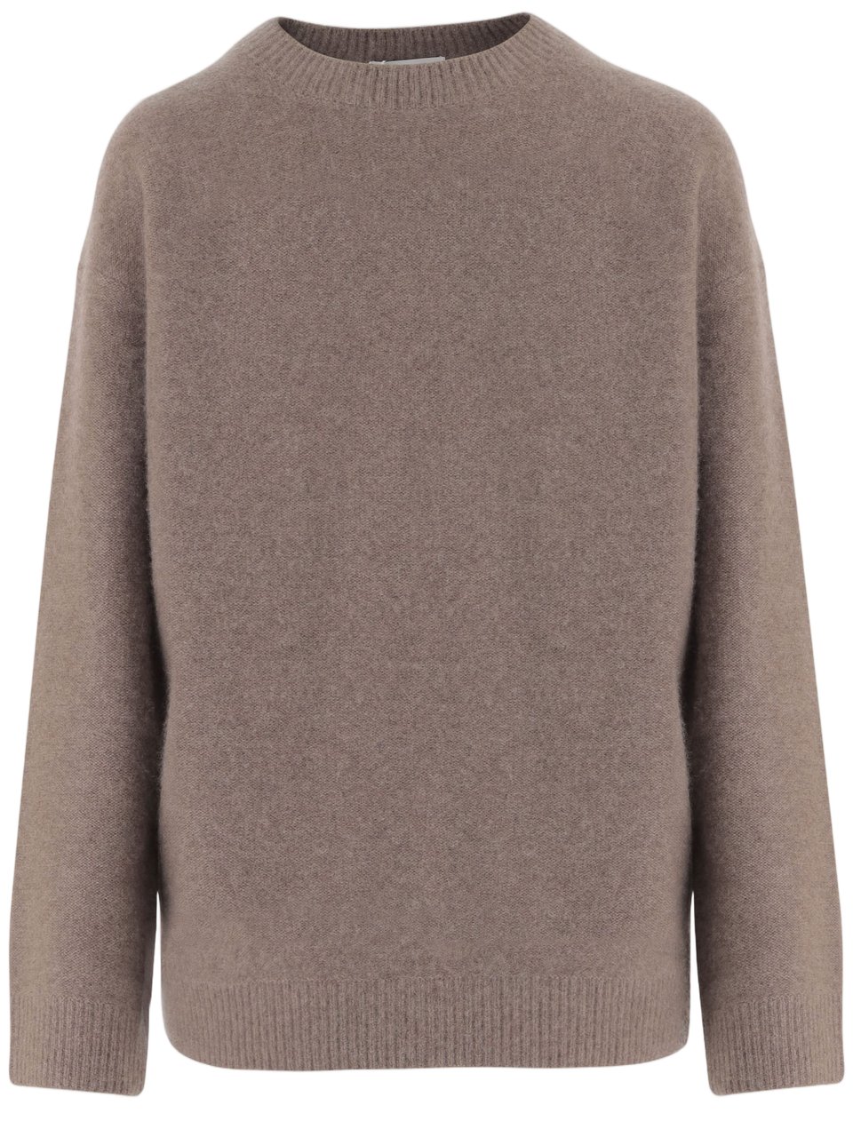Vince Ribbed Edge Cashmere Sweater with Classic Crew Neck Bruin