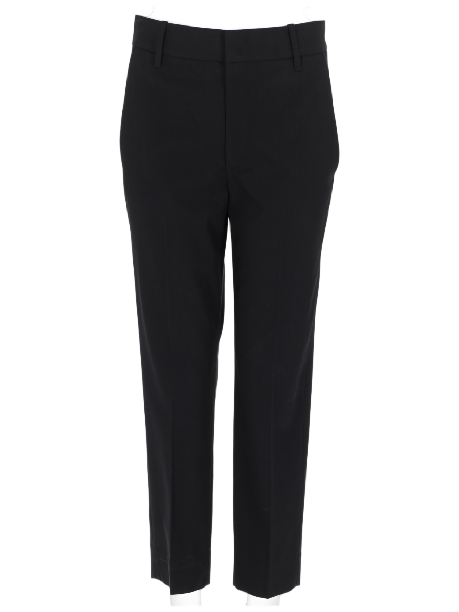 Vince Slim Straight-Leg Tailored Pants with Mid-Rise Waist Zwart