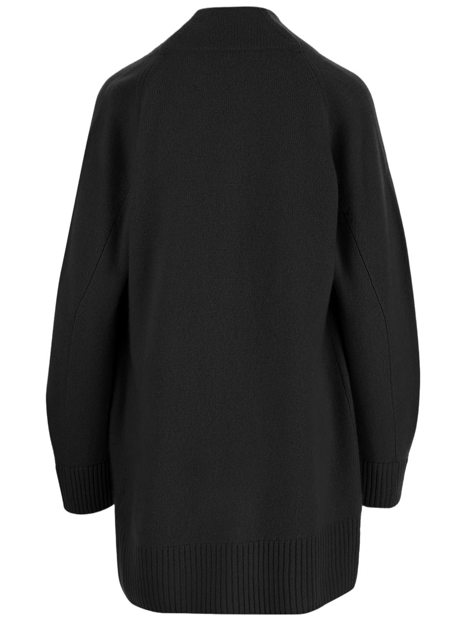 Vince Cashmere V-Neck Cardigan with Patch Pockets and Ribbed Edges Zwart