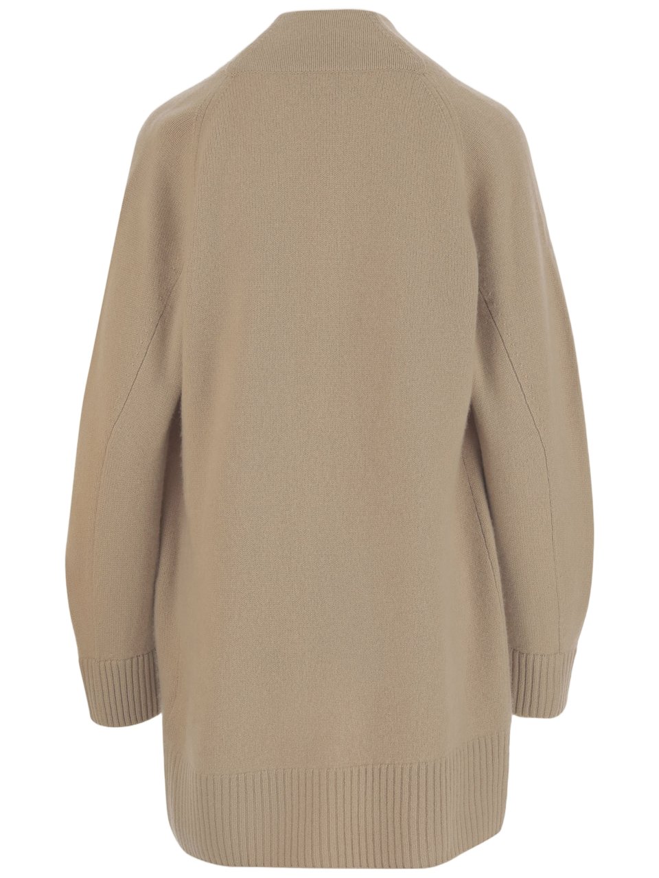 Vince Cashmere Cardigan with Deep V-neck and Patch Pockets Neutraal