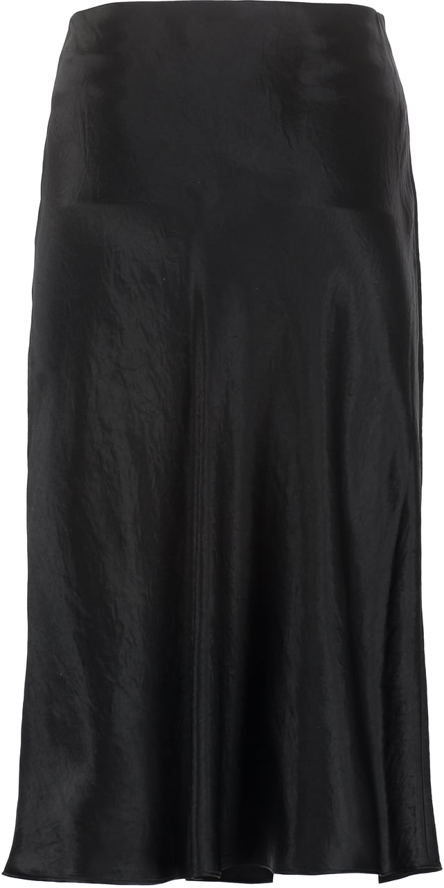 Vince Satin midi skirt Zwart