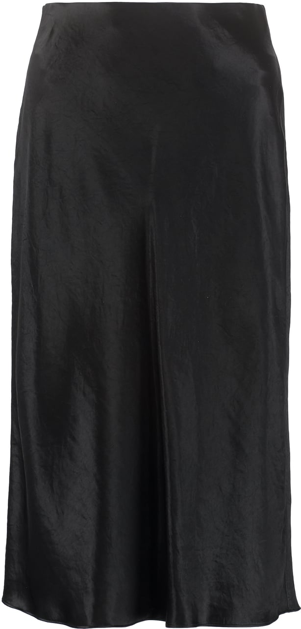 Vince Satin midi skirt Zwart