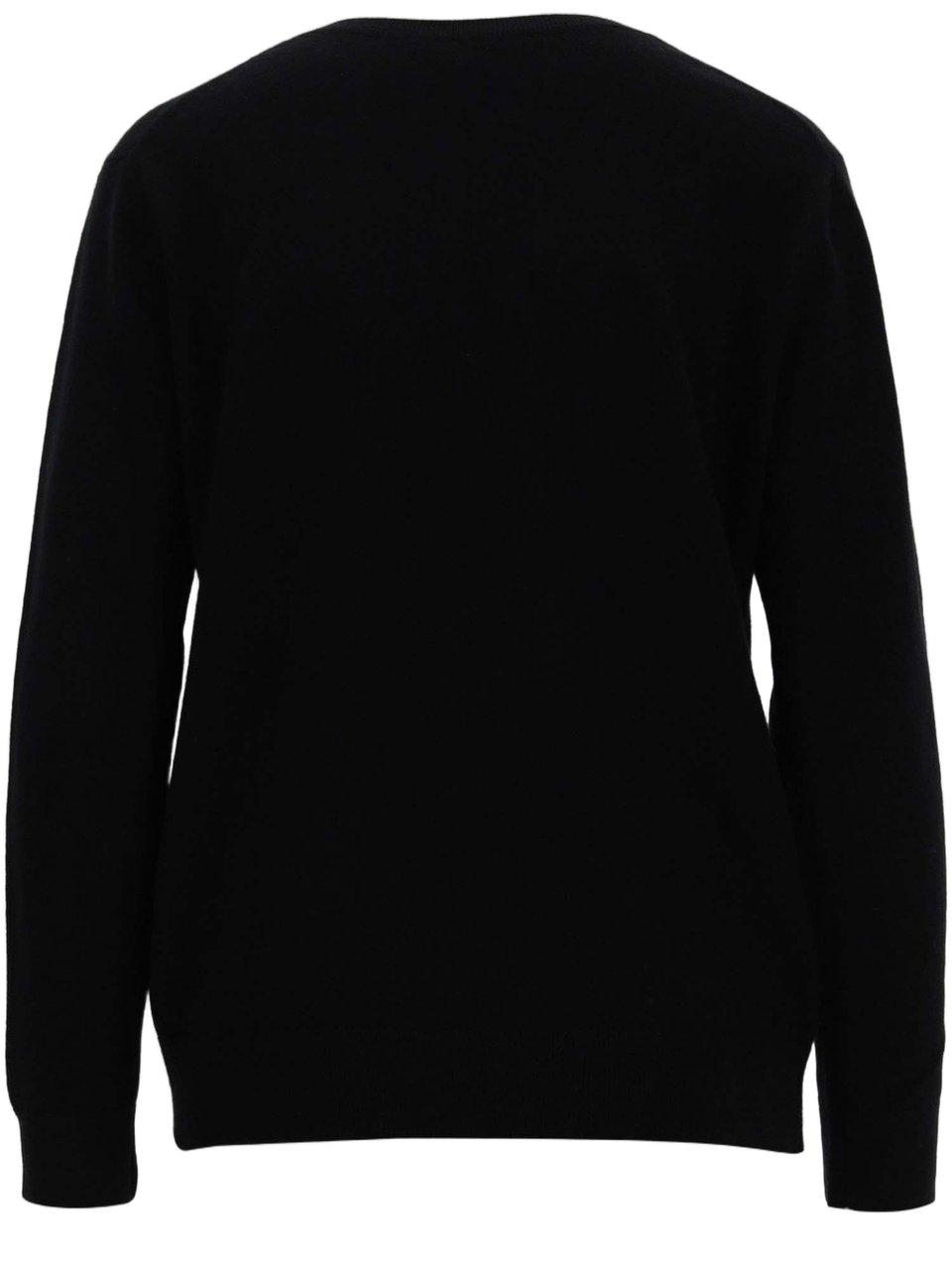 Vince V-neck Cashmere Sweater with Ribbed Cuffs and Straight Hem Zwart