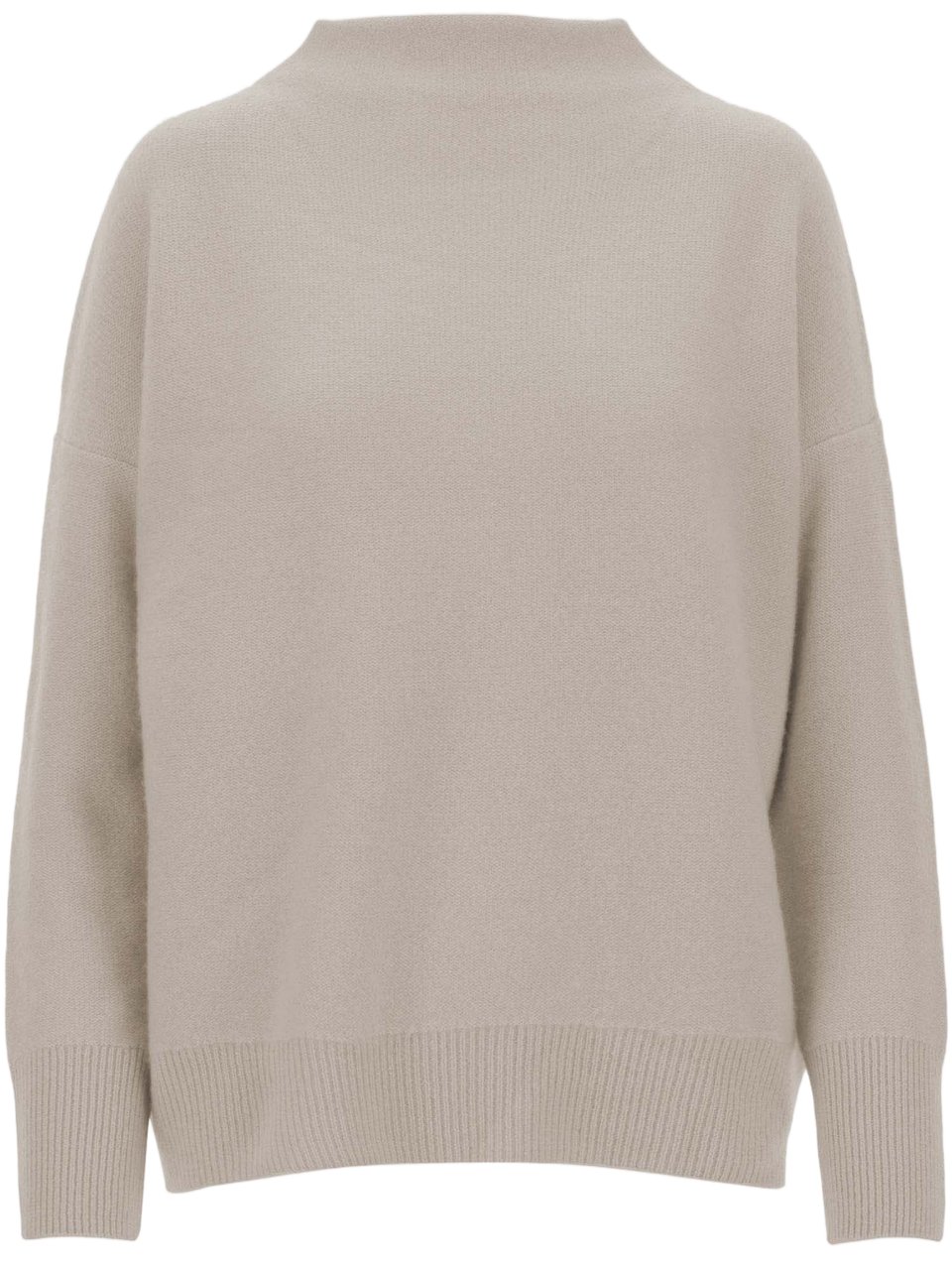Vince Turtleneck Cashmere Sweater with Ribbed Cuffs Grijs