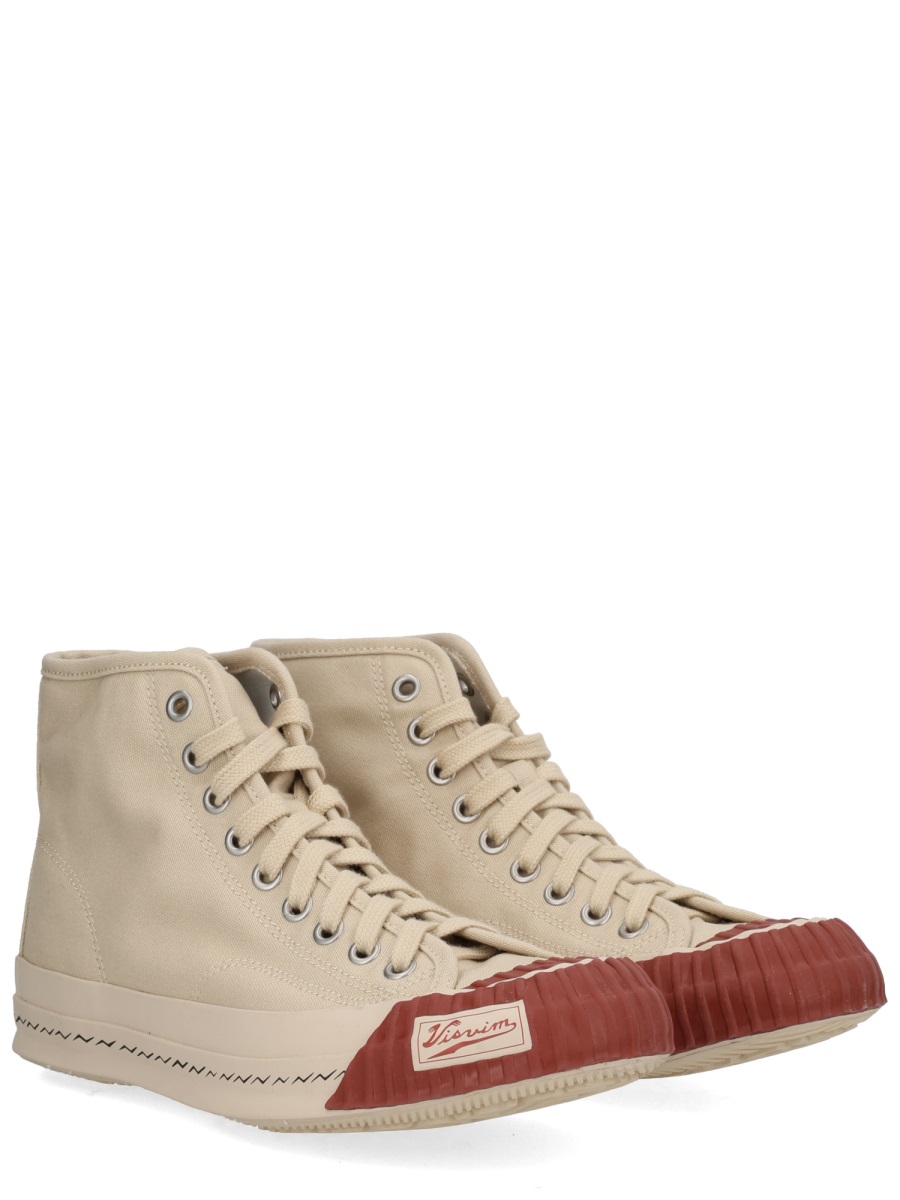 Visvim Beige Skagway Hi Cotton Sneakers Neutraal