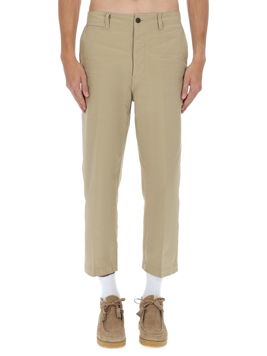 Visvim Beige Cotton Cropped Chinos Neutraal