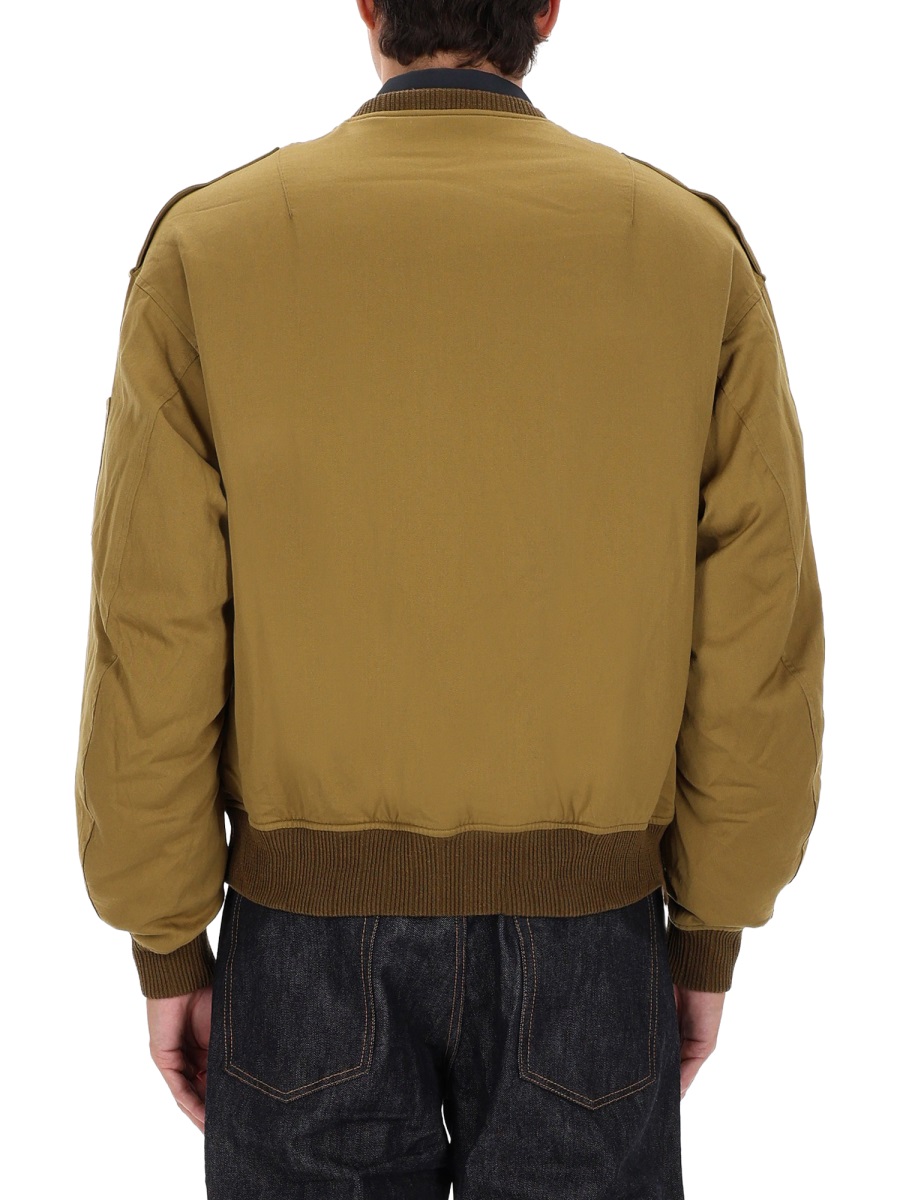 Visvim Grey Wool-Blend Gunner Down Jacket Goud