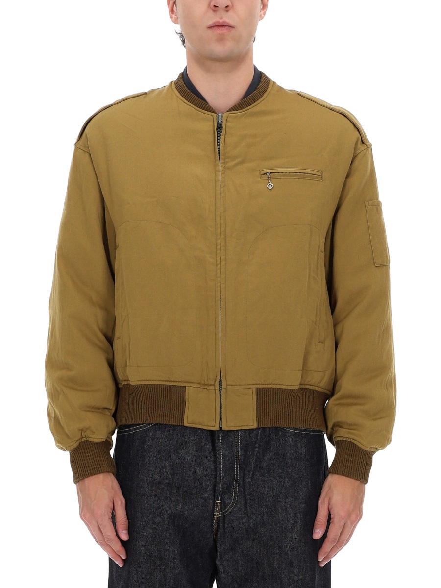 Visvim Grey Wool-Blend Gunner Down Jacket Goud
